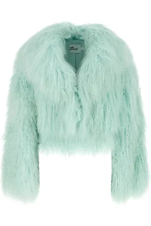Self-Portrait Femme, Vestes, Vert, Taille: 40 FR Veste Shearling Verte