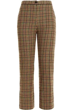 Pinko Femme, Pantalons, Multicolore, Taille: 38 FR Pantalon élégant avec motif Prince de Galles