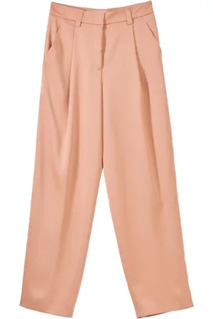 GENNY Femme, Pantalons, Rose, Taille: 40 FR Pantalon Rose Sur Mesure en Satin