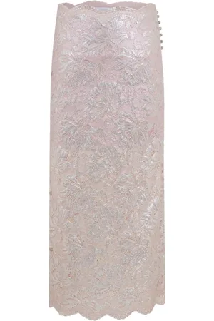 Paco rabanne Femme, Jupes, Rose, Taille: 38 FR Jupe Rose et Argent Ss25