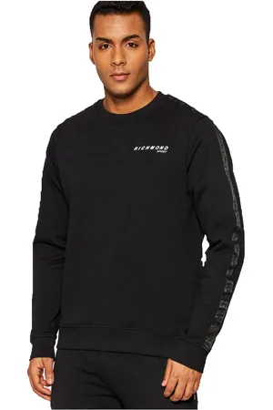 John Richmond Homme, Sweatshirts et sweats à capuche, Noir, Taille: S Sweat à Capuche en Coton avec Logo