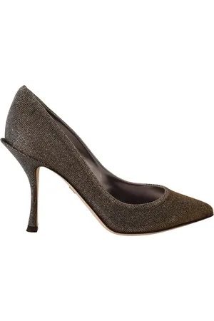 Dolce & Gabbana Femme, Chaussures, Gris, Taille: 36 EU Élégantes Talons Argent Escarpins Classiques