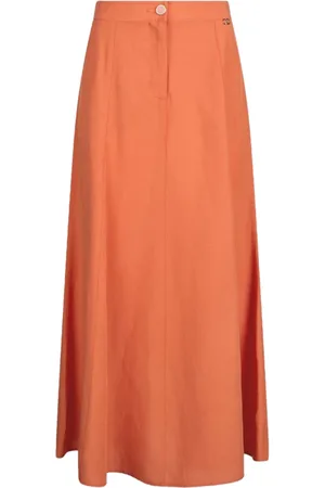 Liu Jo Femme, Jupes, , Taille: 38 FR Jupe Longue en Lin Marron