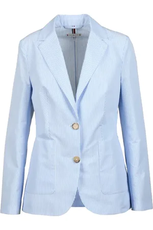 Tommy Hilfiger Femme, Vestes, Bleu, Taille: 44 FR Veste Élégante Coton Polyester