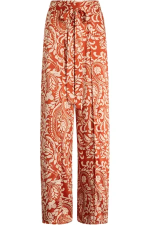 Liu Jo Femme, Pantalons, Multicolore, Taille: 40 FR Pantalon Palazzo à Imprimé Paisley