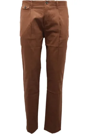 Paolo Pecora Homme, Pantalons, Brun, Taille: L Pantalon en coton Made in Italy