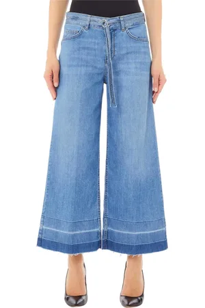 Liu Jo Femme, Jeans, Bleu, Taille: W31 Jeans larges raccourcis à franges