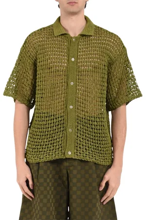 BONSAI Homme, Chemises, Vert, Taille: XL Chemise Oversize en Coton avec Boutonnage