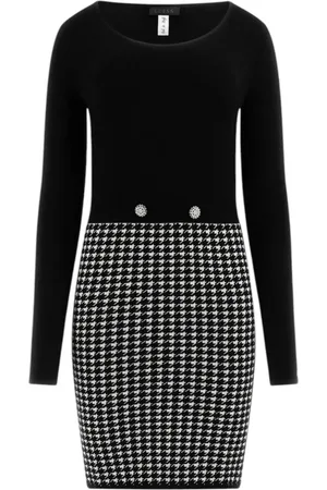 Guess Femme, Robes, Noir, Taille: 38 FR Robe Élégante Gabriella