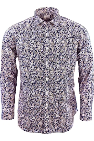 BAGUTTA Homme, Chemises, Multicolore, Taille: S Chemise imprimée bleue/marron à fleurs