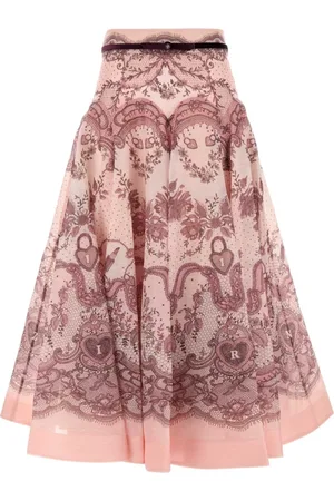 ZIMMERMANN Femme, Jupes, Multicolore, Taille: 38 FR Jupe Midi Évasée