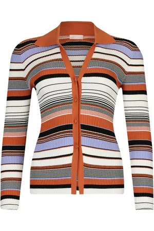 Liu Jo Femme, Pulls, Multicolore, Taille: 40 FR Cardigan à Rayures Lurex