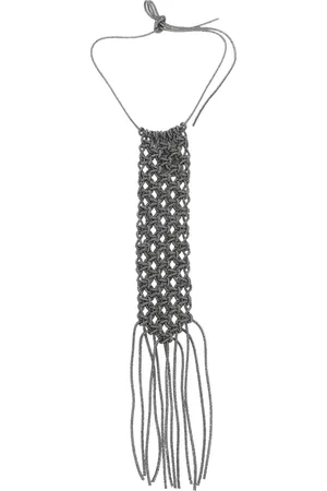 GENTRYPORTOFINO Femme, Accessoires, Gris, Taille: ONE Size en Corde Tressée avec Strass