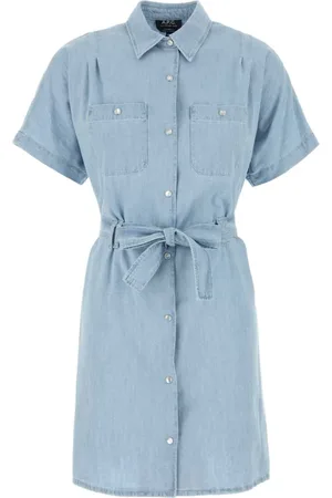 A.P.C. Femme, Robes, Bleu, Taille: 36 FR Robe chemise en denim Suzanne