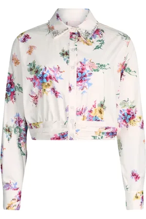 Liu Jo Femme, Blouses et Chemises, Multicolore, Taille: 40 FR Chemise blanche à imprimé floral
