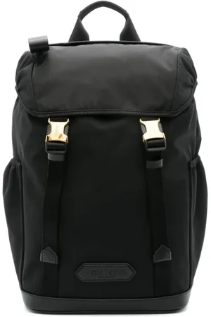 Tom Ford Homme, Sacs, Noir, Taille: ONE Size Sac à Dos Noir avec Boucles Dorées