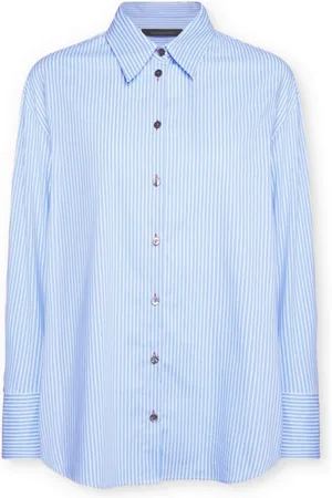 Elena Miro Femme, Blouses et Chemises, Bleu, Taille: 46 FR Chemise rayée