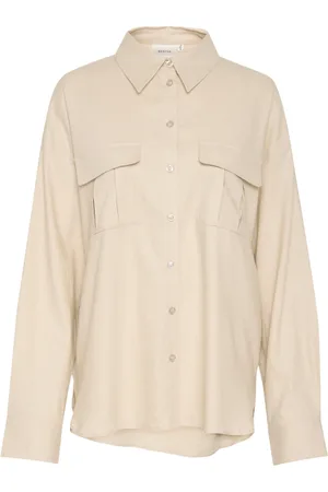 Gestuz Femme, Blouses et Chemises, , Taille: 40 FR Chemise en Lin avec Design Ancient Scroll