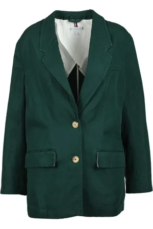 Tommy Hilfiger Femme, Vestes, Vert, Taille: 42 FR Veste Coton Lin