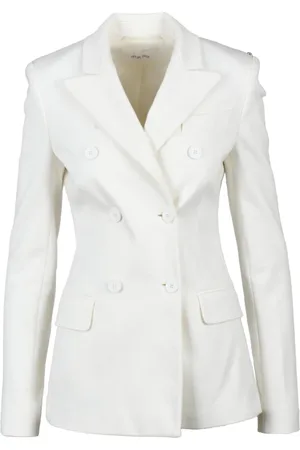 Sportmax Femme, Vestes, Blanc, Taille: 40 FR Veste en polyester à double boutonnage, modèle: sestri