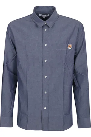 Maison Kitsuné Homme, Chemises, Bleu, Taille: L Chemise Bleue pour Homme