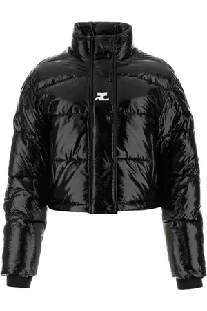 Courrèges Femme, Vestes, Noir, Taille: 38 FR Veste matelassée en vinyle noir