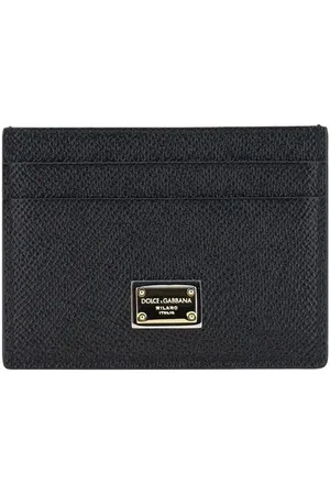Dolce & Gabbana Femme, Accessoires, Noir, Taille: ONE Size Porte-cartes de Luxe avec Plaque Logo