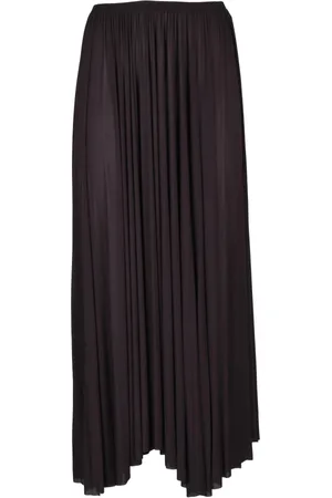 Serafini Femme, Jupes, Brun, Taille: 38 FR Jupe Longue Évasée Taille Élastique Transparente