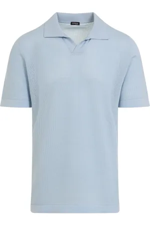 Kiton Homme, Tops, Bleu, Taille: M Collection T-shirt & Polo Bleu