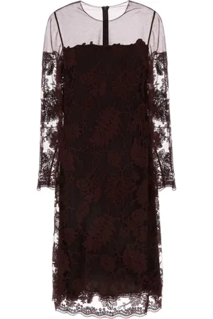 ERMANNO SCERVINO Femme, Robes, Violet, Taille: 38 FR Robe Midi en Dentelle