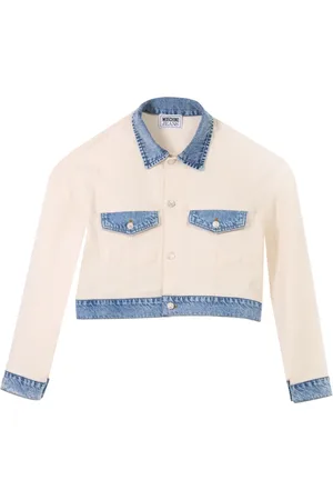 Moschino Femme, Vestes, , Taille: 36 FR Veste en Denim avec Détails Contrastés