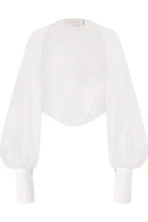 GENNY Femme, Vestes, Blanc, Taille: 36 FR Couvre-épaules Organza Blanc
