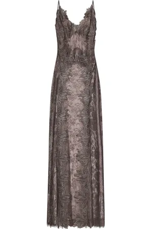 Alberta Ferretti Femme, Robes, Rose, Taille: 40 FR Robe Rose en Dentelle Col en V