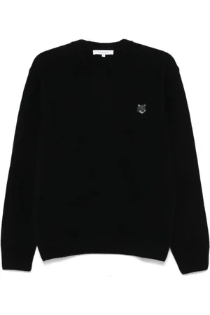 Maison Kitsuné Homme, Pulls, Noir, Taille: M Pull Noir avec Style