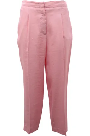 Michael Kors Femme, Pantalons, Rose, Taille: 38 FR Pantalon en lin avec modèle Carnation