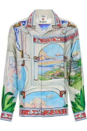 Casablanca Homme, Chemises, Multicolore, Taille: L Chemise à col cubain à manches longues