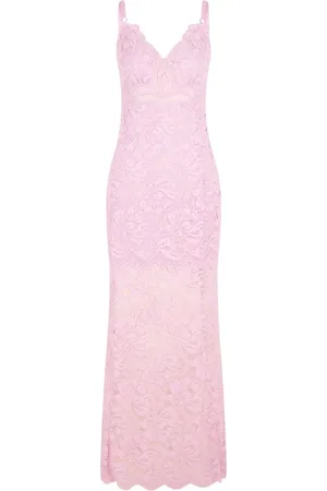 Paco rabanne Femme, Robes, Rose, Taille: 40 FR Robe Rose à Col en V avec Bretelles Réglables