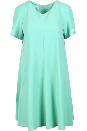 Emporio Armani Femme, Robes, Vert, Taille: 36 FR Robe évasée avec poches à fermeture éclair