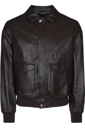 Brunello Cucinelli Homme, Vestes, Brun, Taille: M Vestes en Cuir Aviatore