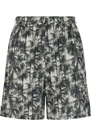 Armani Exchange Homme, Shorts, Vert, Taille: W34 Pantalon imprimé palmiers