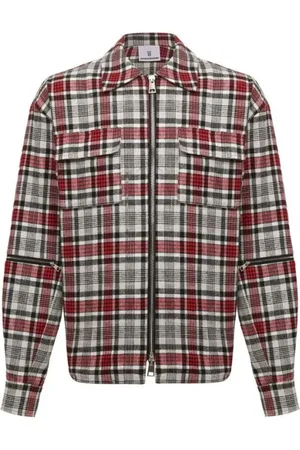 DIEGO VENTURINO Homme, Vestes, Multicolore, Taille: M Veste en Coton Tartan Multicolore avec Poches