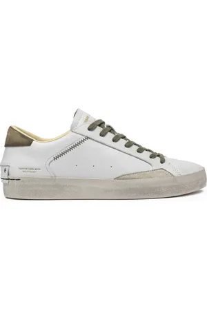 Crime london Homme, Chaussures, Blanc, Taille: 41 EU Baskets en Cuir Blanc Fabriquées en Italie