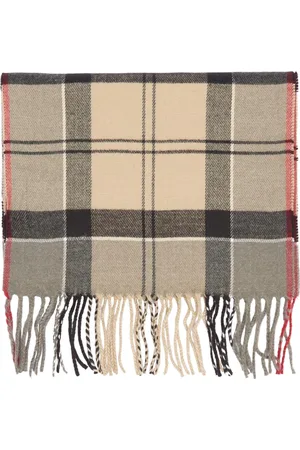 Barbour Homme, Accessoires, Multicolore, Taille: ONE Size Écharpe en laine à motifs avec bords effilochés