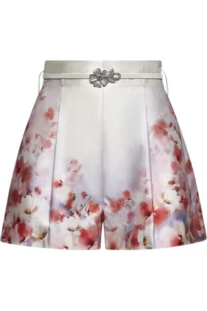 ZIMMERMANN Femme, Shorts, Blanc, Taille: 40 FR Shorts taille haute coupe ample