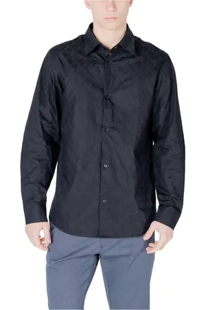 Armani Exchange Homme, Chemises, Bleu, Taille: L Chemise élégante à manches longues pour homme