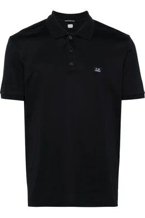 C.P. Company Homme, Tops, Bleu, Taille: XL Polo avec patch logo
