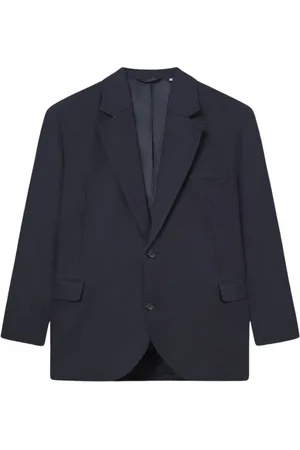 Les Deux Homme, Vestes, Bleu, Taille: XL James Linen Blazer