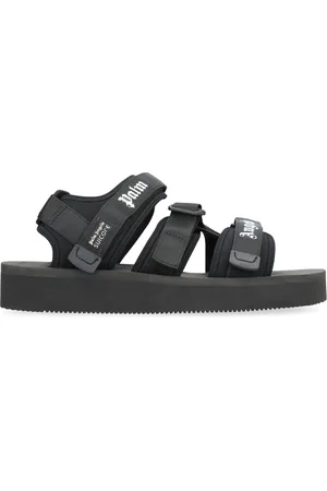 Palm Angels Homme, Chaussures, Noir, Taille: 44 EU Sandales plates à velcro - Style Kisee