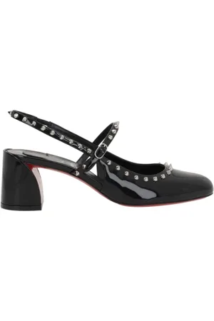 Christian Louboutin Femme, Chaussures, Noir, Taille: 37 EU Janispikes Patent Chaussures