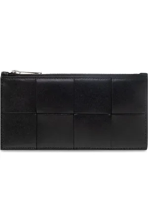 Bottega Veneta Unisex, Accessoires, Noir, Taille: ONE Size Porte-cartes zippé Portefeuilles